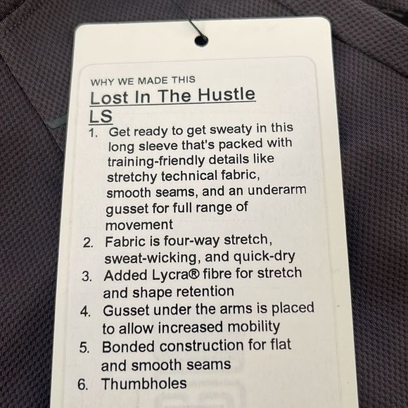 Lululemon Lost in the hustle LS - Picture 6 of 6